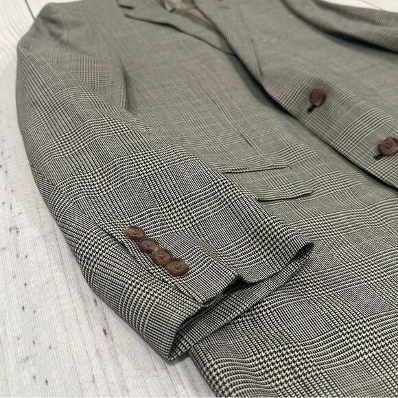 Lauren Ralph Lauren Wool/Silk Sport Coat Men’s Sz 44 Long Glen Plaid Pattern - Picture 8 of 12